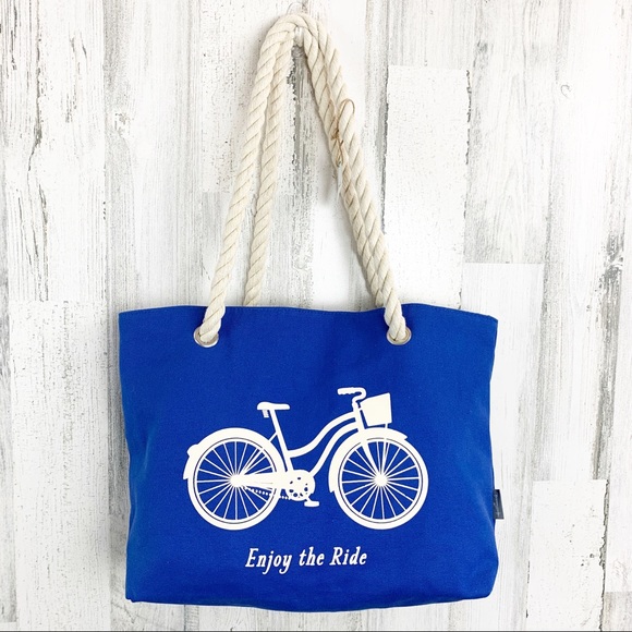 Hallmark Handbags - Hallmark Canvas Beach Tote Bag Rope Handles New